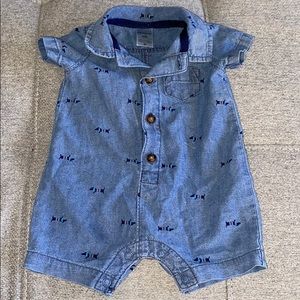 Carter’s Chambray Doggie Romper